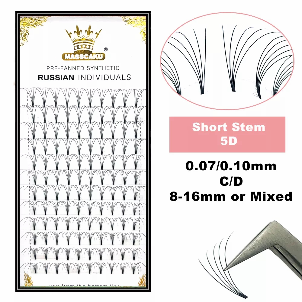 Eyelash Extension Or Extensions - MASSCAKU Premade 러시아어 볼륨 짧은 줄기