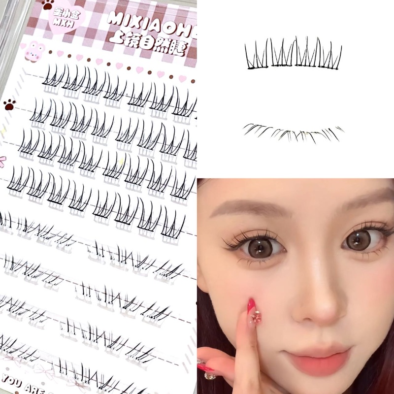 Eyelash Extension Natural - 믹시아오허 쉬어 믹스드 위스피 어퍼 래쉬