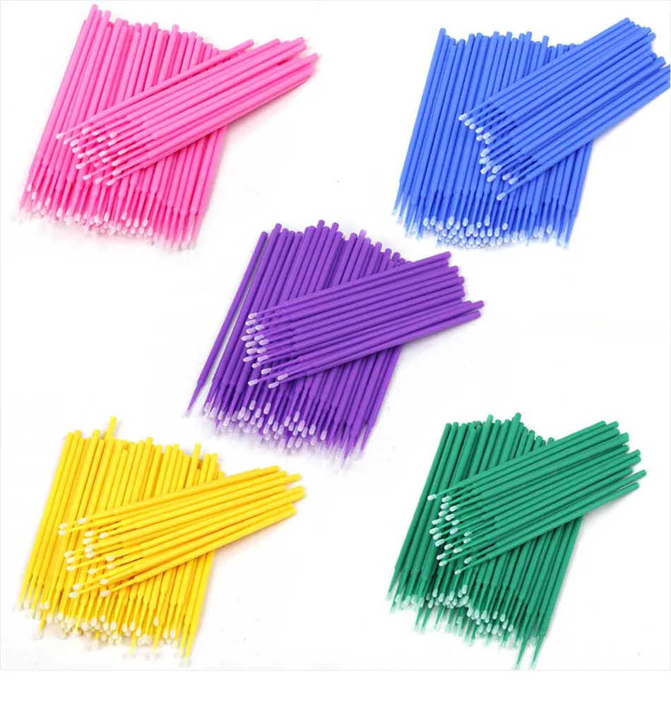 Eyelash Extension Remover - 100개/봉지 일회용 속눈썹 브러쉬 속눈썹 제거