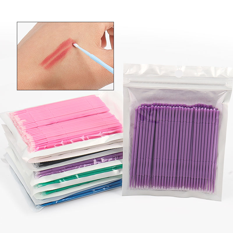 Eyelash Extension Remover - 100개/봉지 대나무 속눈썹 연장 클리닝 면봉