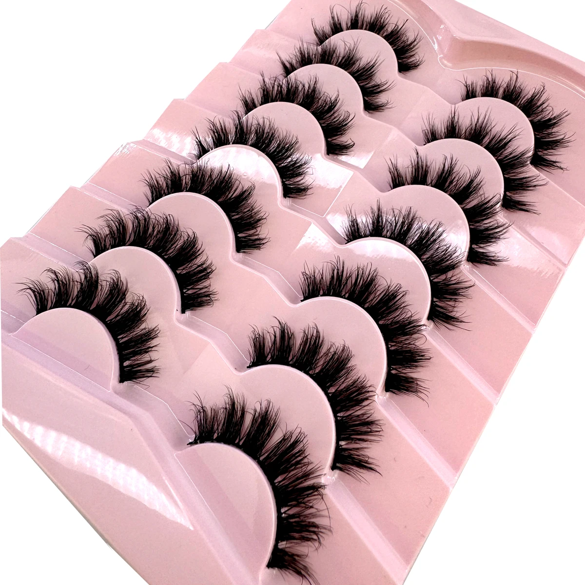 Eyelash Extension Cat Eye - AMSDCN 7쌍 플러피 캣아이 인조 밍크