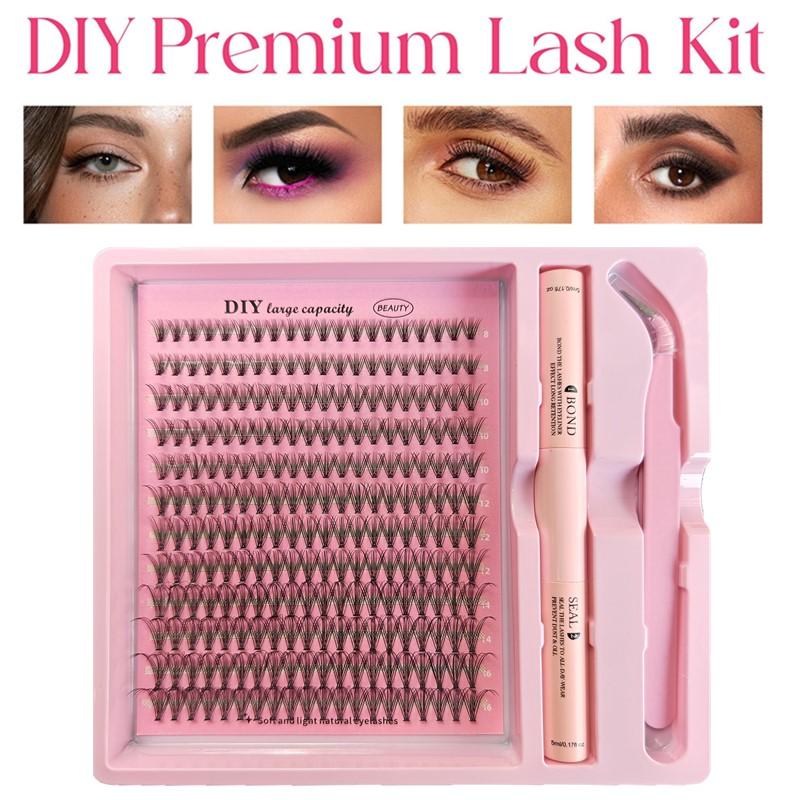 Eyelash Extension Home Service - DIY 클러스터 속눈썹 연장 키트 개별