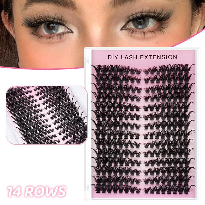 Eyelash Extension Or Extensions - 【M】14줄 DIY 속눈썹 연장 클러스터 개별