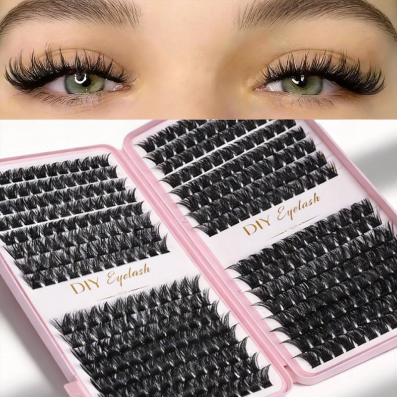 Eyelash Extension Home Service - 래쉬북 384개 D컬 개별 속눈썹 클러스터