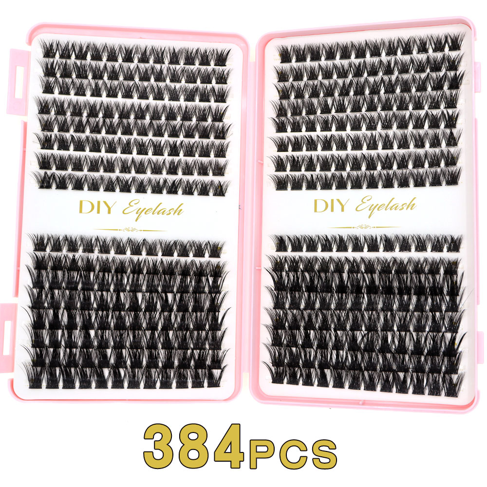 DIY 홈 속눈썹 연장 키트 384개의 인조 속눈썹으로 - Eyelash Extension Home Service 리뷰 및 가격