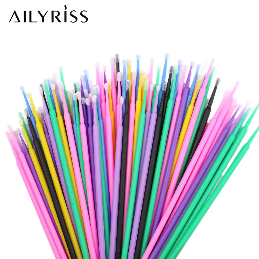 100 개/몫 일회용 속눈썹 브러쉬 면봉 마이크로 브러 - Eyelash Extension Remover 리뷰 및 가격