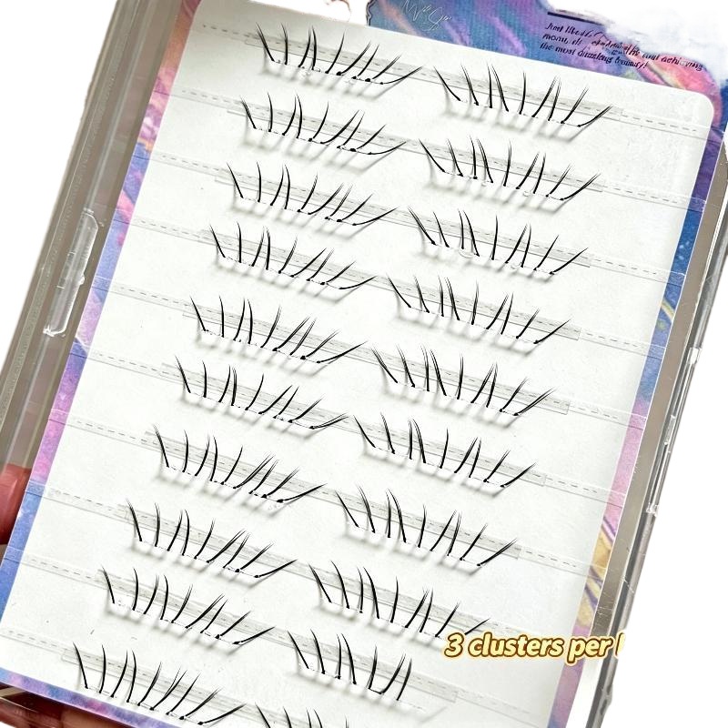 1세트 코믹 로워래쉬 익스텐션 클러스터 내추럴 셀프 접 - Eyelash Extension Natural 리뷰 및 가격