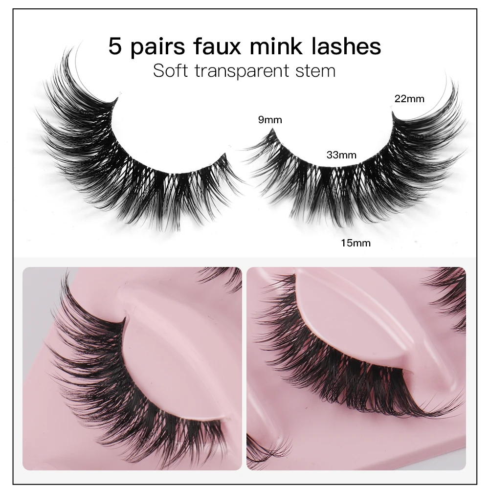 캣아이 5쌍 3D 내추럴 인조 속눈썹 풍성하고 부드러운 - Eyelash Extension Cat Eye 리뷰 및 가격
