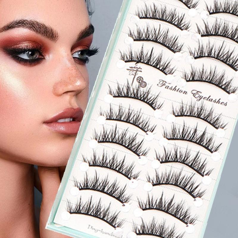 10쌍 천연 롱 위스피 캣아이 인조 속눈썹 코스프레 메 - Eyelash Extension Cat Eye 리뷰 및 가격